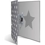 HERMA Motivordner "Stars", Grau mit weißen Sternen, DIN A4 Rückenbreite: 70 mm, aus stabilem Karton, bedruckter - 1 Stück (7194)