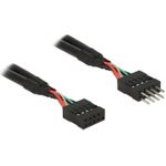 Delock USB 2.0 10 Pin Verlängerungskabel Pfostenstecker > Pfostenbuchse 10 cm (83872)