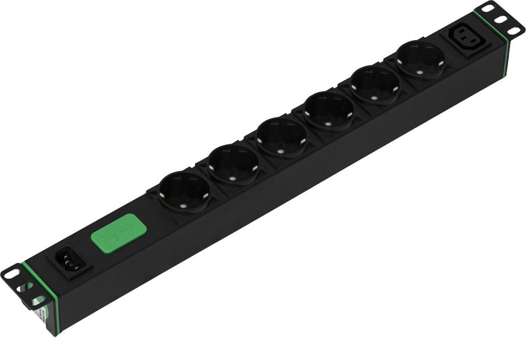 APC Easy Rack PDU Basic 1U 1-phasig 2,3 kW 200-240 V 6x SCHUKO 1x C13 C14-Eingang