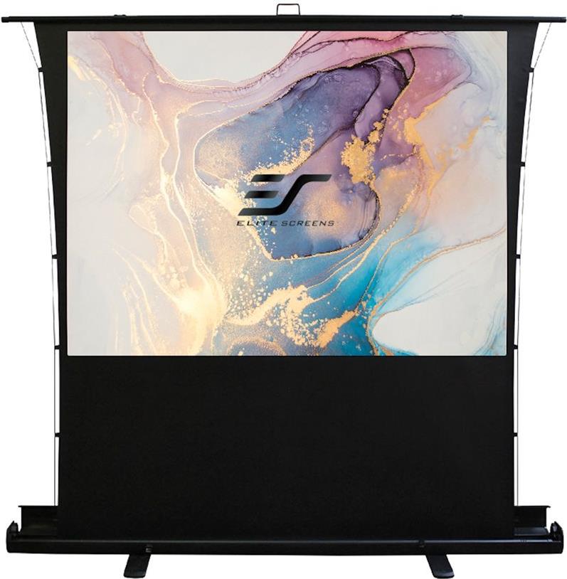 Elite Screens ezCinema Tab-Tension Series FT80XWH 80" Projektionsschirm mit Bodenständer Schwarz