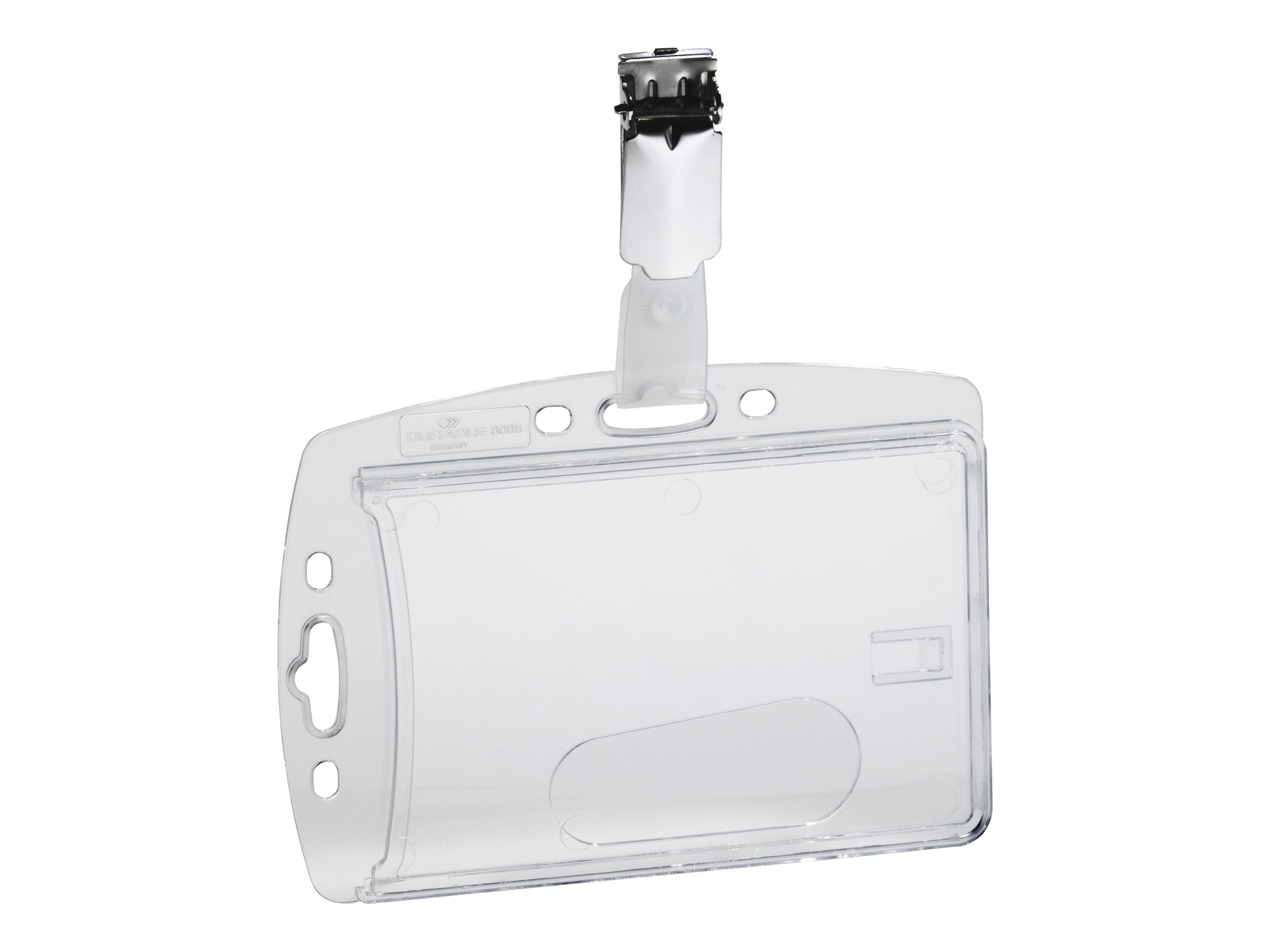 DURABLE HARTBOX Ausweishalter mit Clip Transparent 85 x 54 mm