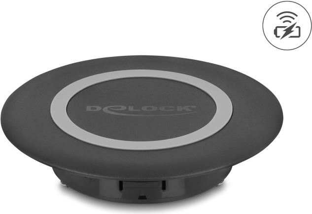 Delock Wireless Charger 15 W für Tischeinbau schwarz (66284)