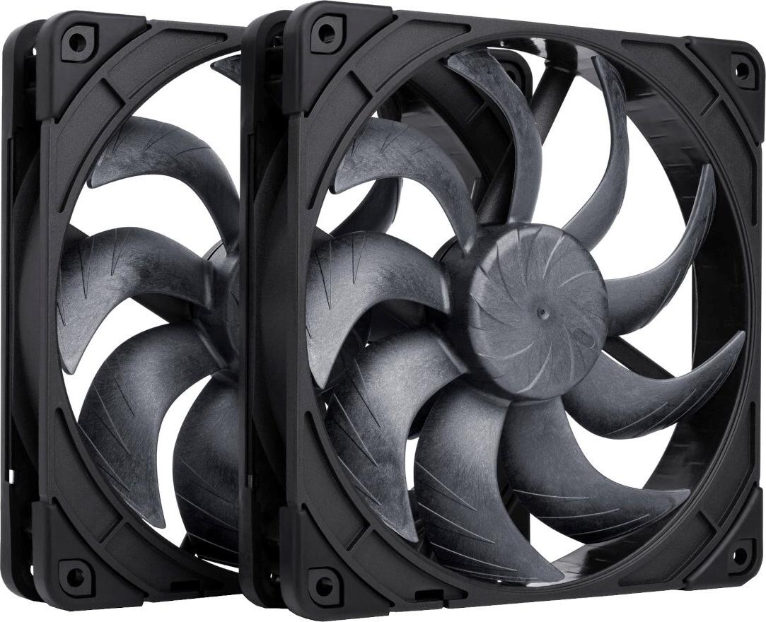 Noctua NF-A14x25 G2 PWM Sx2-PP chromax.black Gehäuseluefter 140 mm 2 Stueck (NF-A14X25 G2 PWM SX2-PP CH.BK)