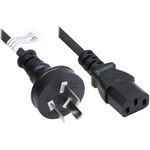 Alcasa P8030-S018 Stromkabel Schwarz 1,8 m Netzstecker Typ I C13-Koppler (P8030-S018)