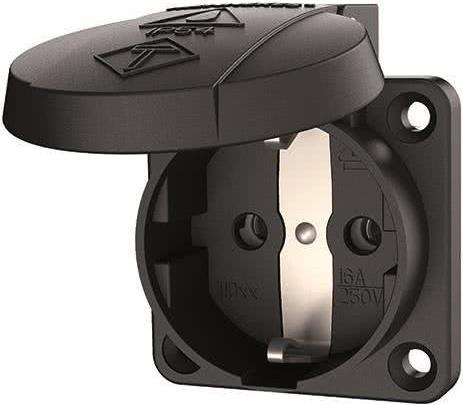 MENNEKES Elektrotechnik GmbH & Co. KG Schuko-Anbau-Steckdose 16A 2p+E 230V sw 11032 (11032)