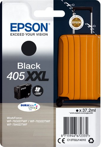 Epson Singlepack Black 405XXL DURABrite Ultra Ink (C13T02J14010)