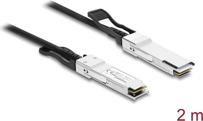 Delock Twinax Kabel QSFP28 Stecker zu QSFP28 Stecker 100 Gbps 2 m (87552)