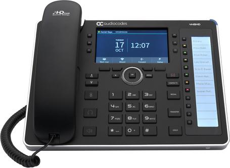 AudioCodes 445HD IP-Phone PoE GbE mit externem Netzteil Schwarz 2x Gigabit Ethernet