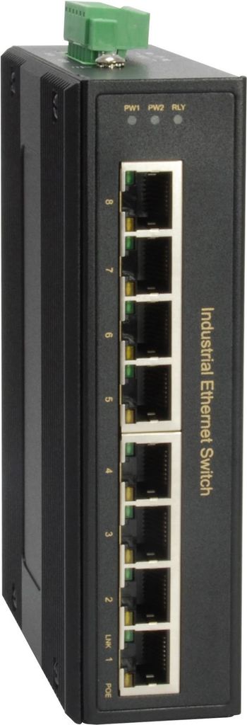 LevelOne 8-Port Gigabit PoE Ind. Switch PoE-Ports können den IEEE 802.3at-Standard unterstützen und 30-W-Geräte mit Strom versorgen, 1000Mb/s, Voll-Duplex, 10/100 Mb/s, Voll/Halb-Duplex, Auto-Negotiation, Auto-MDI/MDIX (IGP-0802)