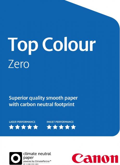 Canon Top Colour Zero FSC. Empfohlene Nutzung: Laser-/Inkjet-Druck, Papiergröße: A3 (297x420 mm), Blätter pro Packung: 500 Blätter (99660553)