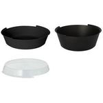 PAPSTAR Circulware Mehrweg-Schale, rund, 800 ml, schwarz Material: Polypropylen mit 30 % mineralischen Füllern, - 1 Stück (97018)