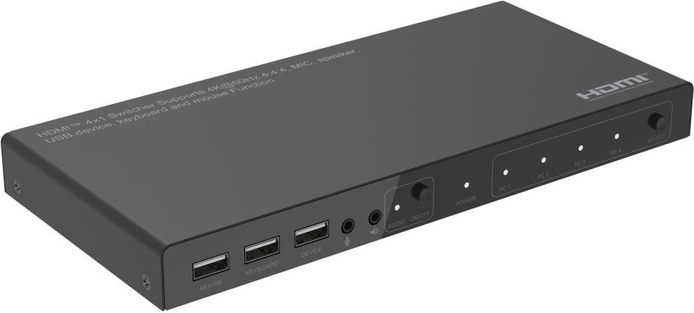 MicroConnect KVM / Video / Audio Switch (MC-HDMIKVM0401-4K)