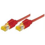 Patchkabel S/FTP, PiMF, Cat 6a, rot, 5,0 m Für 10 Gigabit/s, halogenfrei, mit Draka-Kabel und Hirosesteckern TM31 (bisherige Bezeichnung S/STP) (72205R)