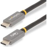 Startech.com 3ft (1m) USB4 Cable, USB-IF Certified USB-C Cable, 40 Gbps, USB Type-C Data Transfer Cable, 100W Power Delivery, 8K 60Hz, Compatible w/Thunderbolt 4/3/USB 3.2 (CC1M-40G-USB-CABLE)