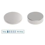 MAUL Neodym-Magnet, Durchmesser: 10 x (H)1 mm, nickel Haftkraft: 0,5 kg, Scheibe - 1 Stück (6166196)