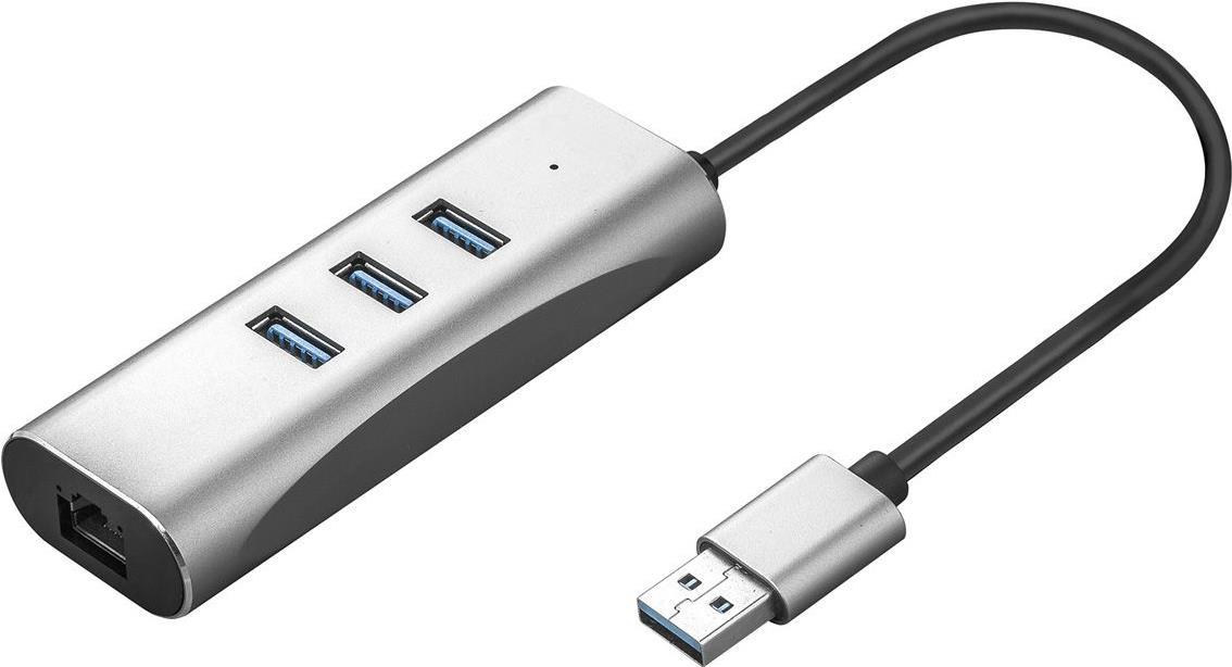 Value 12.99.1116 Schnittstellen-Hub USB 3.2 Gen 1 (3.1 Gen 1) Type-A Schwarz - Silber (12.99.1116)