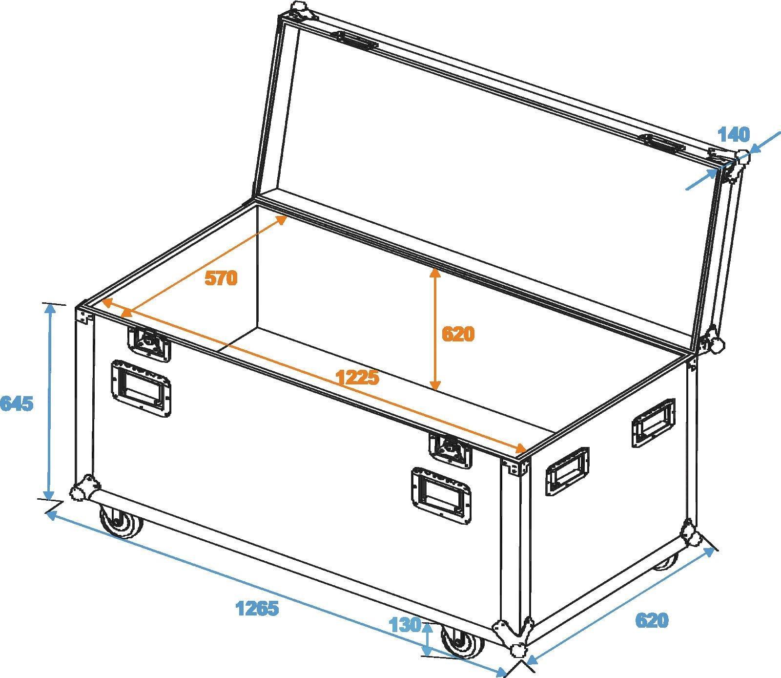 ROADINGER Universal-Tour-Case 120cm mit Rollen Profi (30126413)