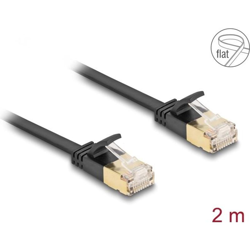 Delock RJ45 Netzwerkkabel Cat.6A Stecker zu Stecker mit robuster 
