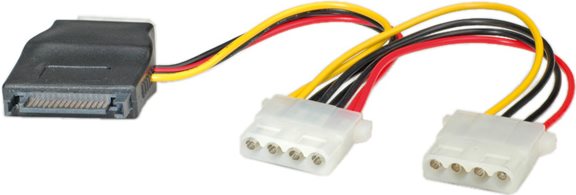 ROLINE Y-Adapterkabel SATA / 3x 4 pol. HDD 11.03.1040