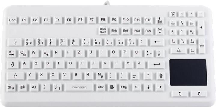 GETT InduKey InduProof Advanced TOUCH Tastatur mit Touchpad CH Grau