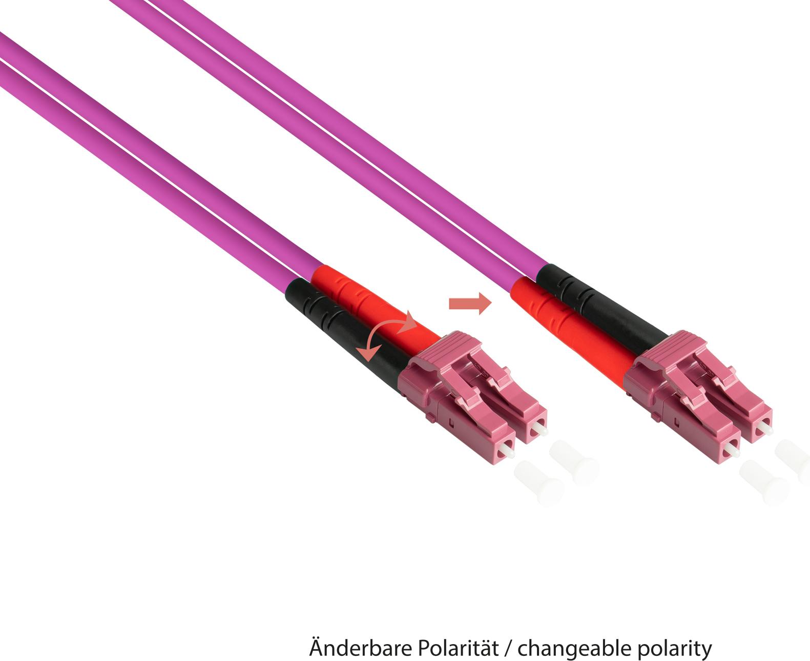 Good Connections LWL Patchkabel Duplex OM4 Multimode 50/125 LC/LC 10 m Violett