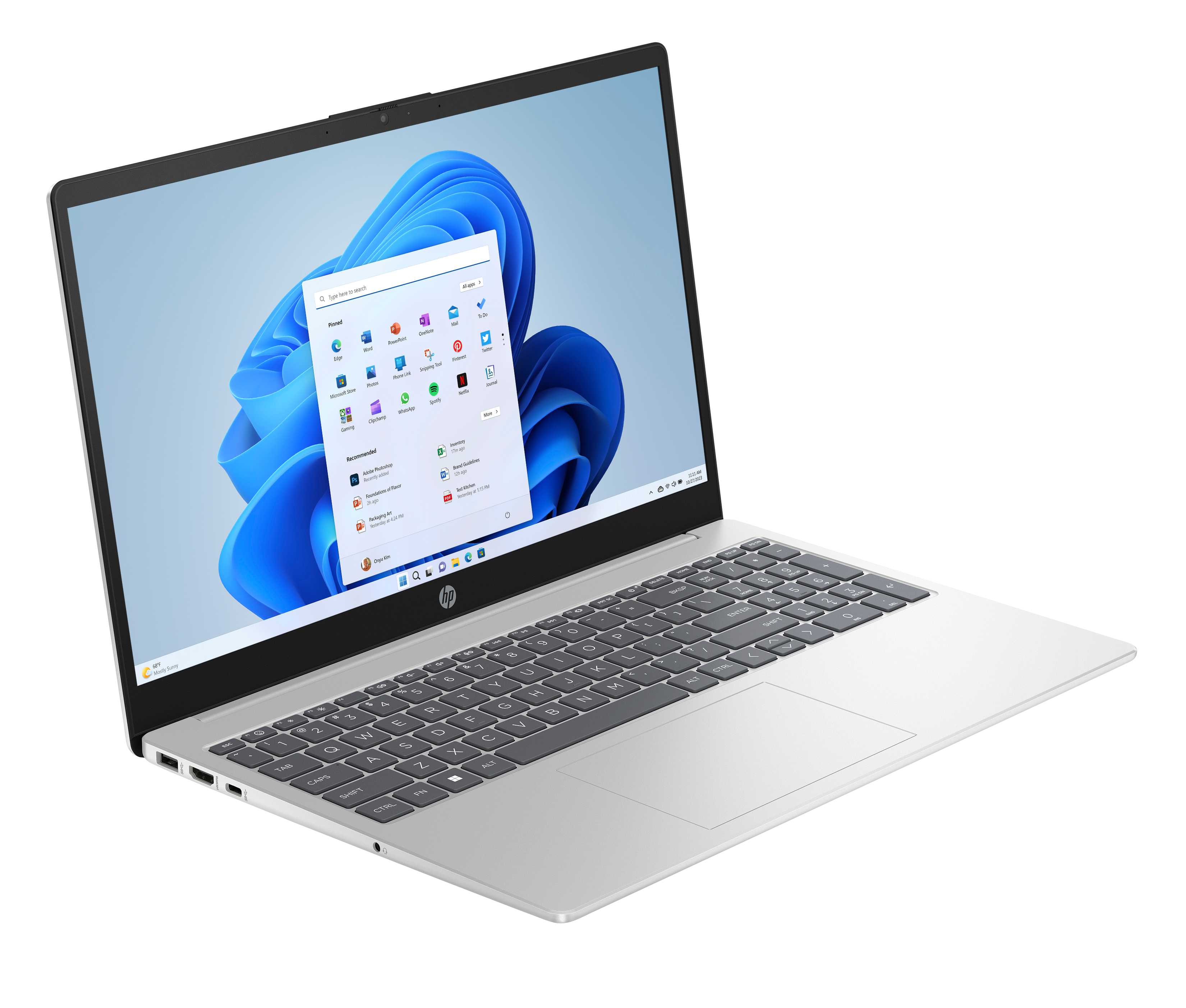 HP 15 15-fd0519ng 15,6" Intel N150 4 GB RAM 128 GB UFS Natural silver