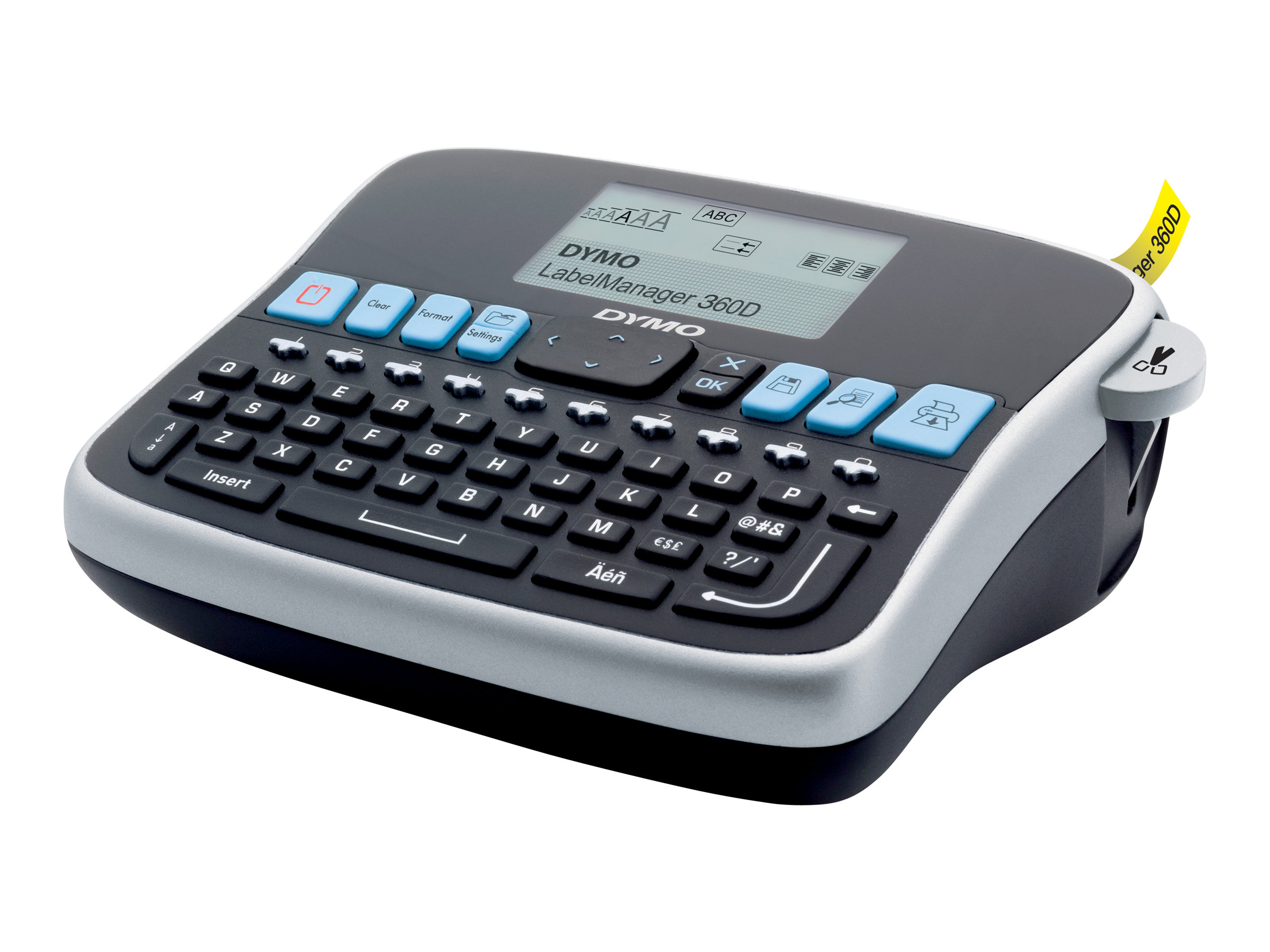 DYMO LabelManager 360D Beschriftungsgerät 6/9/12/19 mm D1 Schwarz, Silber