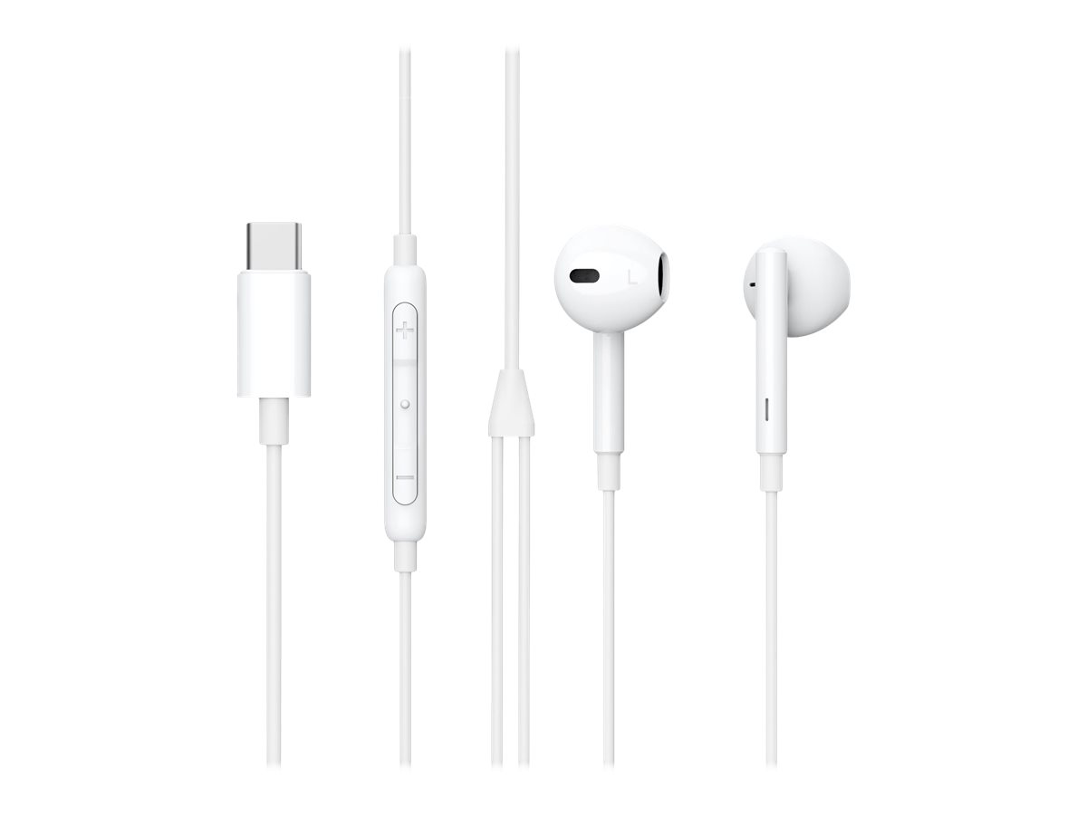 eSTUFF Ohrhörer mit Mikrofon ES652200 Kabelgebunden USB-C Weiß