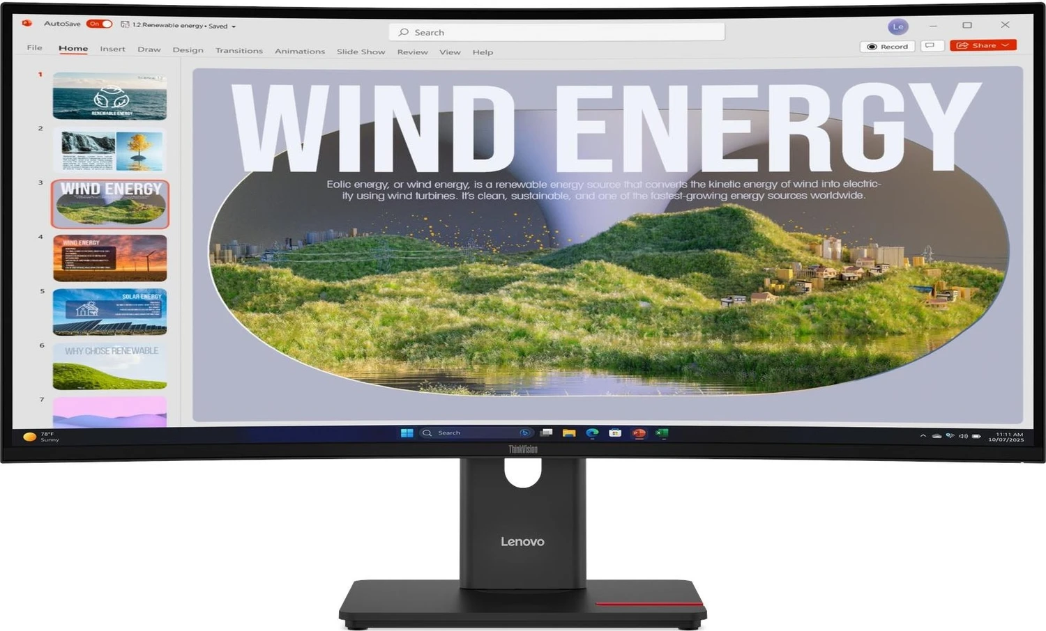 Lenovo ThinkVision T34wD-40 34" gebogen WQHD-Monitor 3440x1440 120 Hz VA Schwarz (64AEGAT1SE)