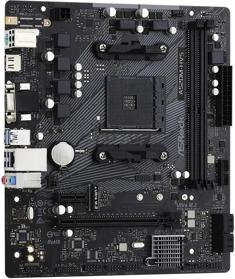 ASRock A520M-HVS Mainboard Micro ATX Sockel AM4 AMD A520