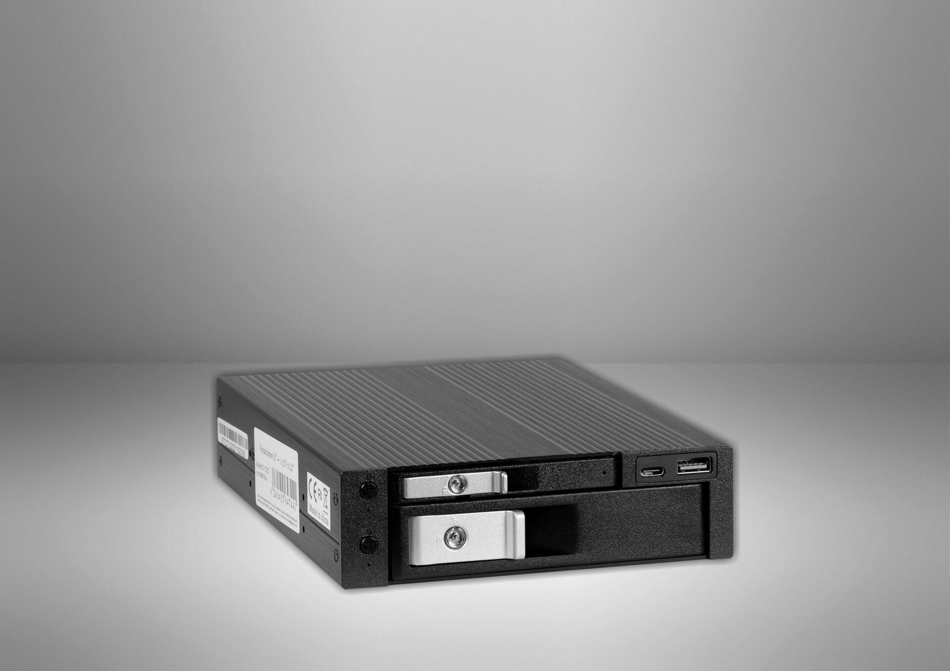 INTER-TECH HDD-Wechselrahmen ST-7227U fuer 1x 6,35cm 2.5" und 1x 8,89cm 3.5" 1x USB 3.0 TypeC 1x USB 3.0 TypeA (88887366)