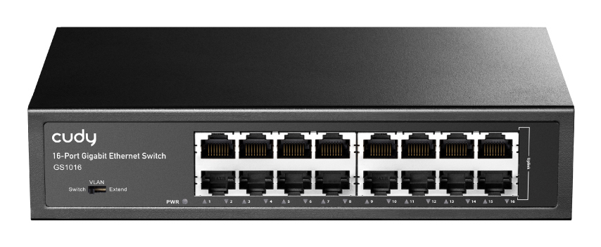 Cudy GS1016 Gigabit Ethernet Switch 16 Ports unmanaged Schwarz