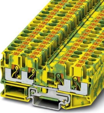 Phoenix Contact Ground modular terminal block, Connectio gelb/grün 0.5...6 mm² (PT 6-QUATTRO-PE)