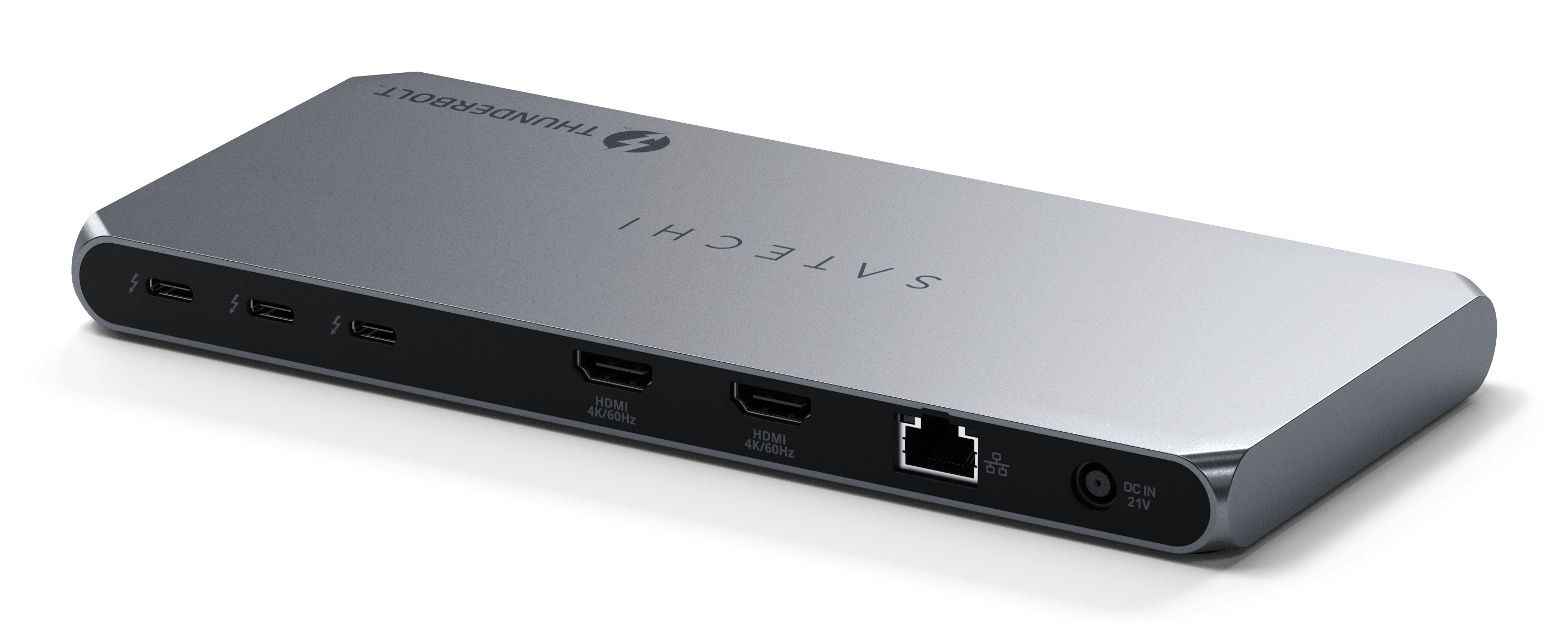 Satechi Thunderbolt 4 Multi-Display Docking Station mit DisplayLink, Space-grau