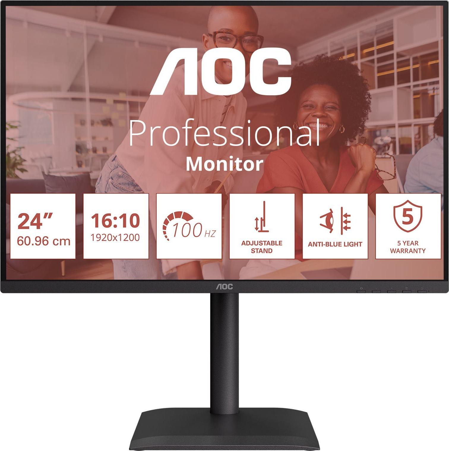AOC X24E4U LED-Monitor 24" WUXGA IPS 100 Hz HDMI/DisplayPort Schwarz
