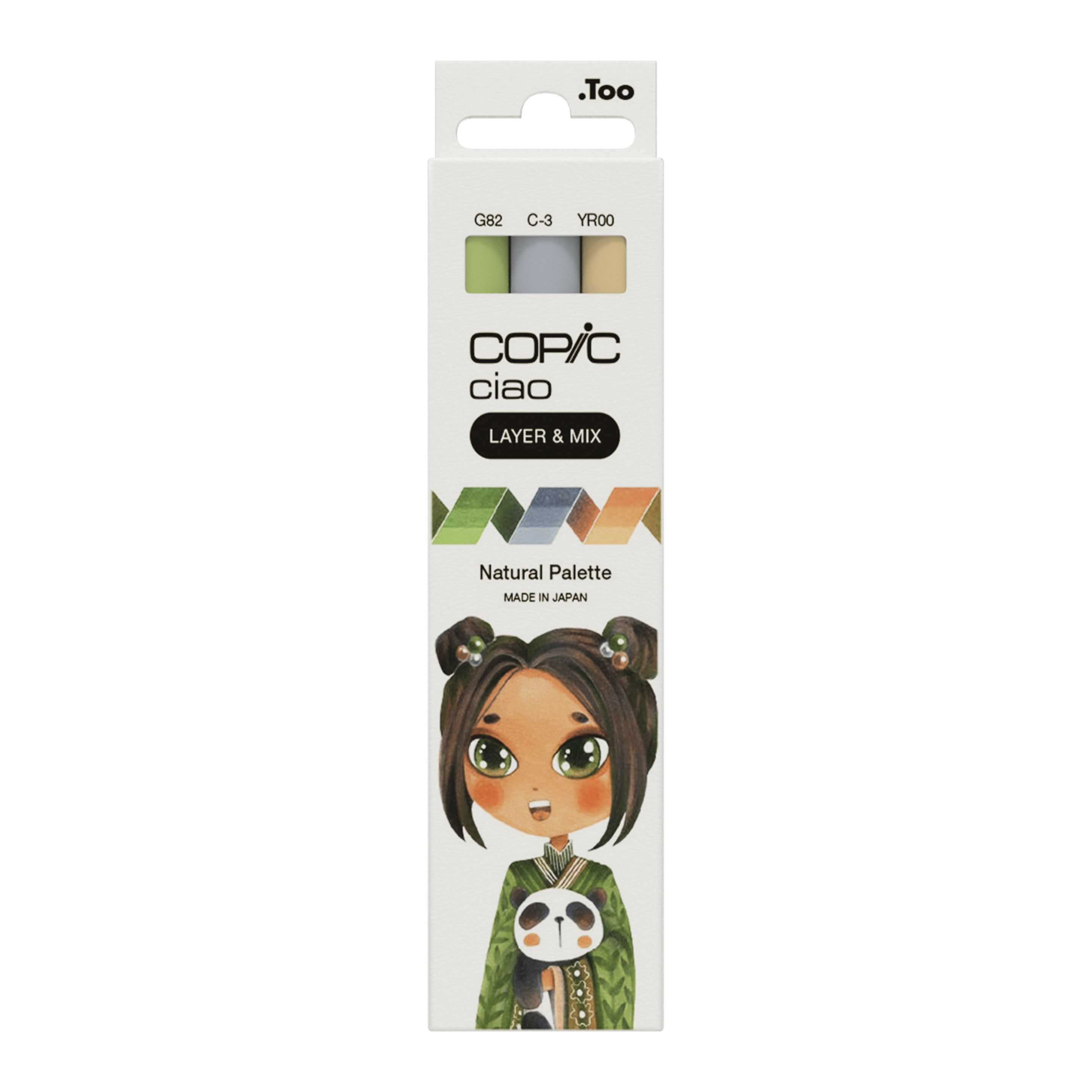 COPIC Ciao Natural Palette Layoutmarker-Set 1,0 + 6,0 mm, 3 Stück, farbsortiert
