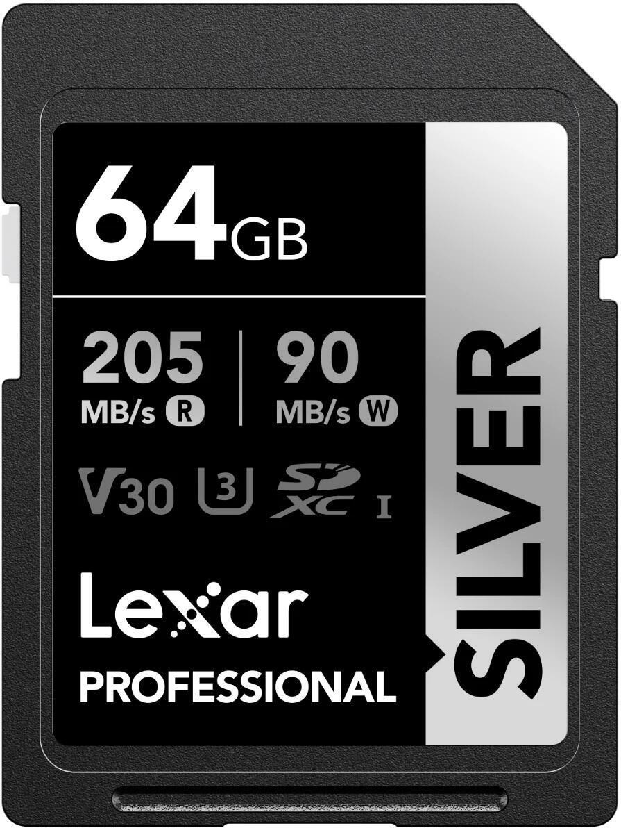 Lexar Professional SILVER SDXC UHS-I Karte (LSDSILV064G-BNNNG)