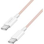 LogiLink USB 2.0 Typ-C Kabel C/m> C/m Nylon 60W rosa (CU0345)
