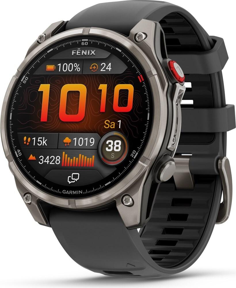 Garmin Fenix 8 Pro 47 mm Smartwatch AMOLED 1.4" Titan 32 GB graphit/schwarz