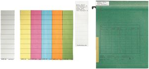 Leitz Alpha. Produktfarbe: Orange, Form: Rechteck. Etikettenbreite: 6 cm, Tiefe: 215 mm, Gewicht: 20 g (19010045)