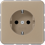 JUNG CD 1520 GB. Buchsen-Typ: CEE 7/3. Produktfarbe: Bronze,Gold, Material: Aluminium. Eingangsspannung: 250 V, Stromstärke (maximal): 16 A. Breite: 67 mm, Höhe: 67 mm (CD1520GB)