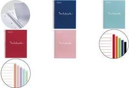 MIQUELRIUS Collegeblock "Notebook EMOTIONS", DIN A5, rosa kariert, 120 Blatt, hochwertiges, weißes Papier 90 g/qm, mit - 1 Stück (MR46093)