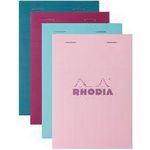 RHODIA Notizblock No. 13, DIN A6, kariert, farbig sortiert Maße: 105 x 148 mm, kopfseitige Heftung, 80 g/qm - 10 Stück (13295C)
