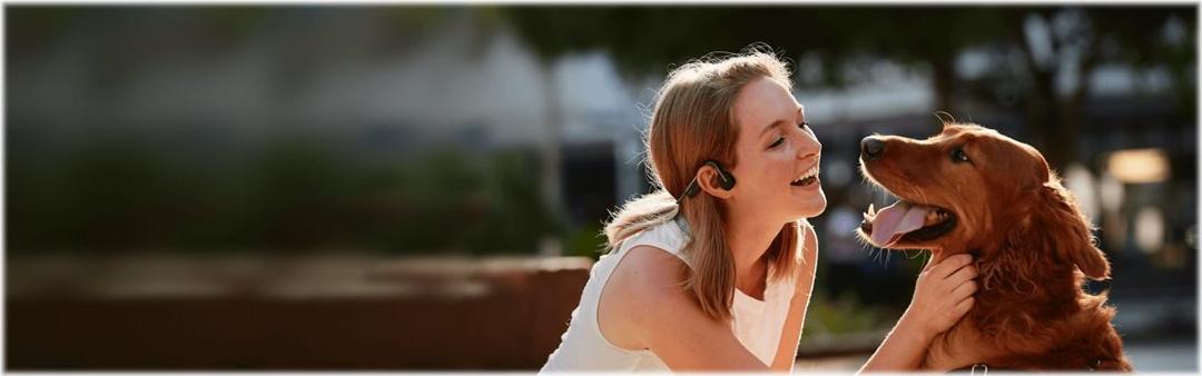 Aftershokz OpenMove Nackenband Bluetooth Kopfhörer Grau
