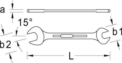GEDORE Doppelmaulschlüssel 13x15 mm (6065610)
