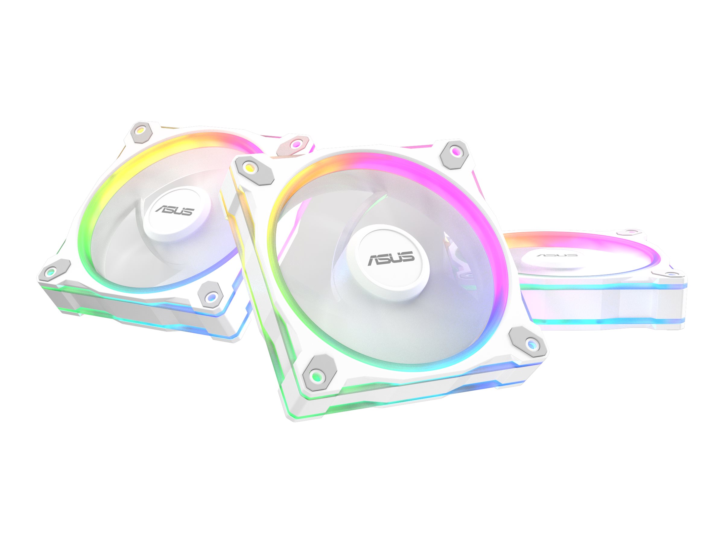 ASUS Prime MR120 ARGB 120 mm Gehäuselüfter 3er-Pack Weiß