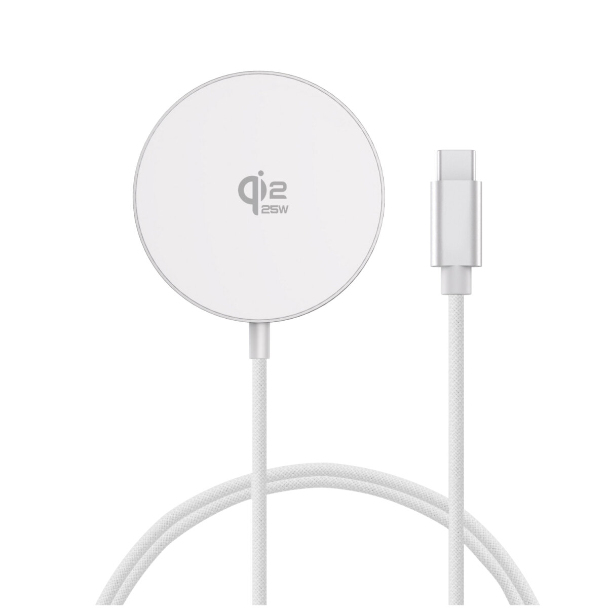 4smarts Kabelloses Ladegerät Qi2 MagSafe-kompatibel 25W 1,5m USB-C Weiß