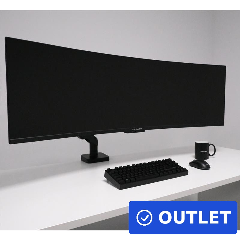 LC-Power LC-EQ-A49B Flachbildschirm-Tischhalterung 124,5 cm (49") Schwarz Tisch/Bank (LC-EQ-A49B) (geöffnet)