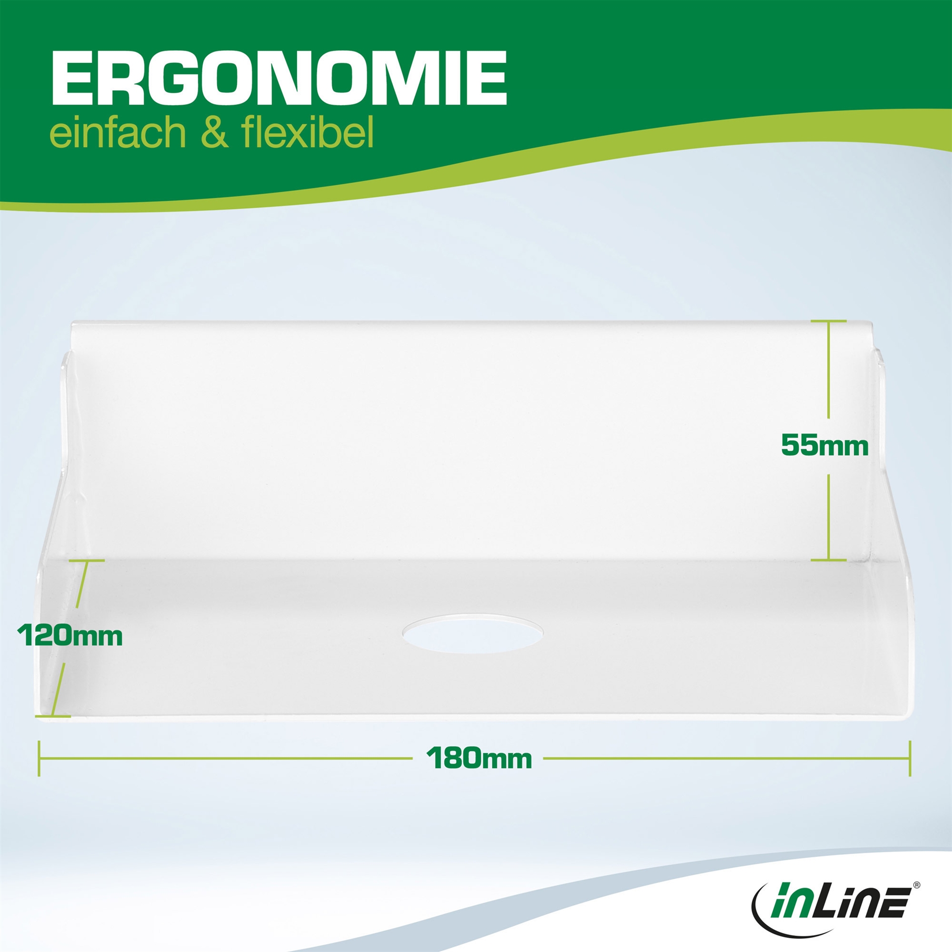 InLine Slatwall Small Wandablage Stahl bis 3 kg Weiß