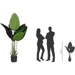 PAPERFLOW Kunstpflanze "Bananenbaum", Höhe: 1.150 mm Blätter: Stoff, Zweige: Kunststoff, Stamm: Kunststoff, - 1 Stück (PABAN115)